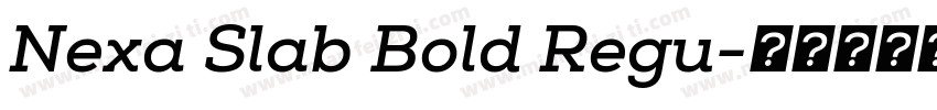 Nexa Slab Bold Regu字体转换